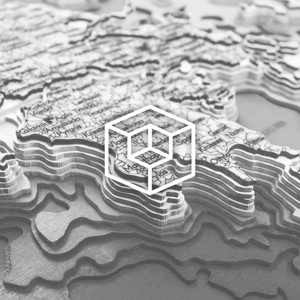 3D mapas de madera