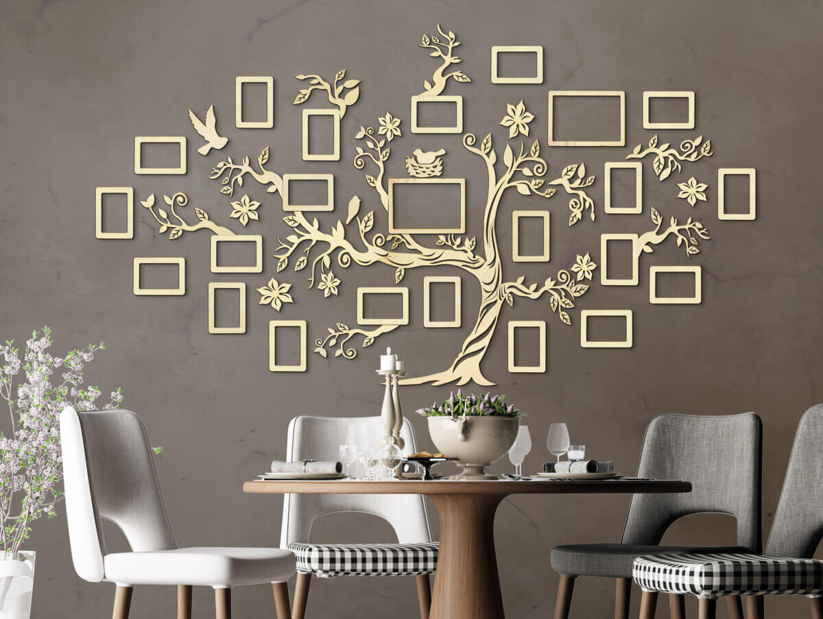 Árbol genealógico de madera - Decoración de pared