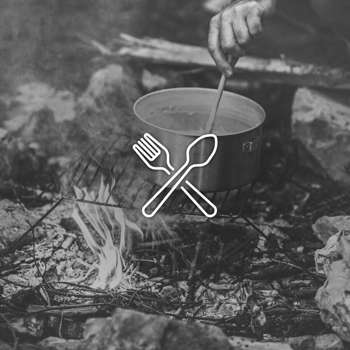Utensilios para camping, cubertería