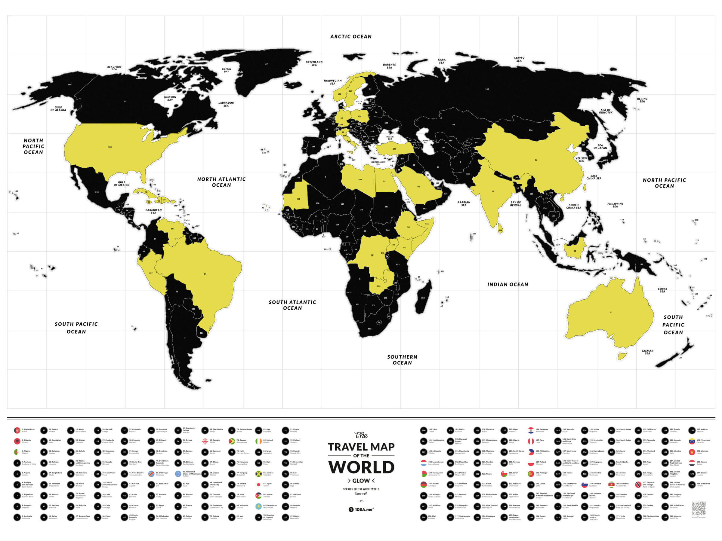Travel Map Glow World